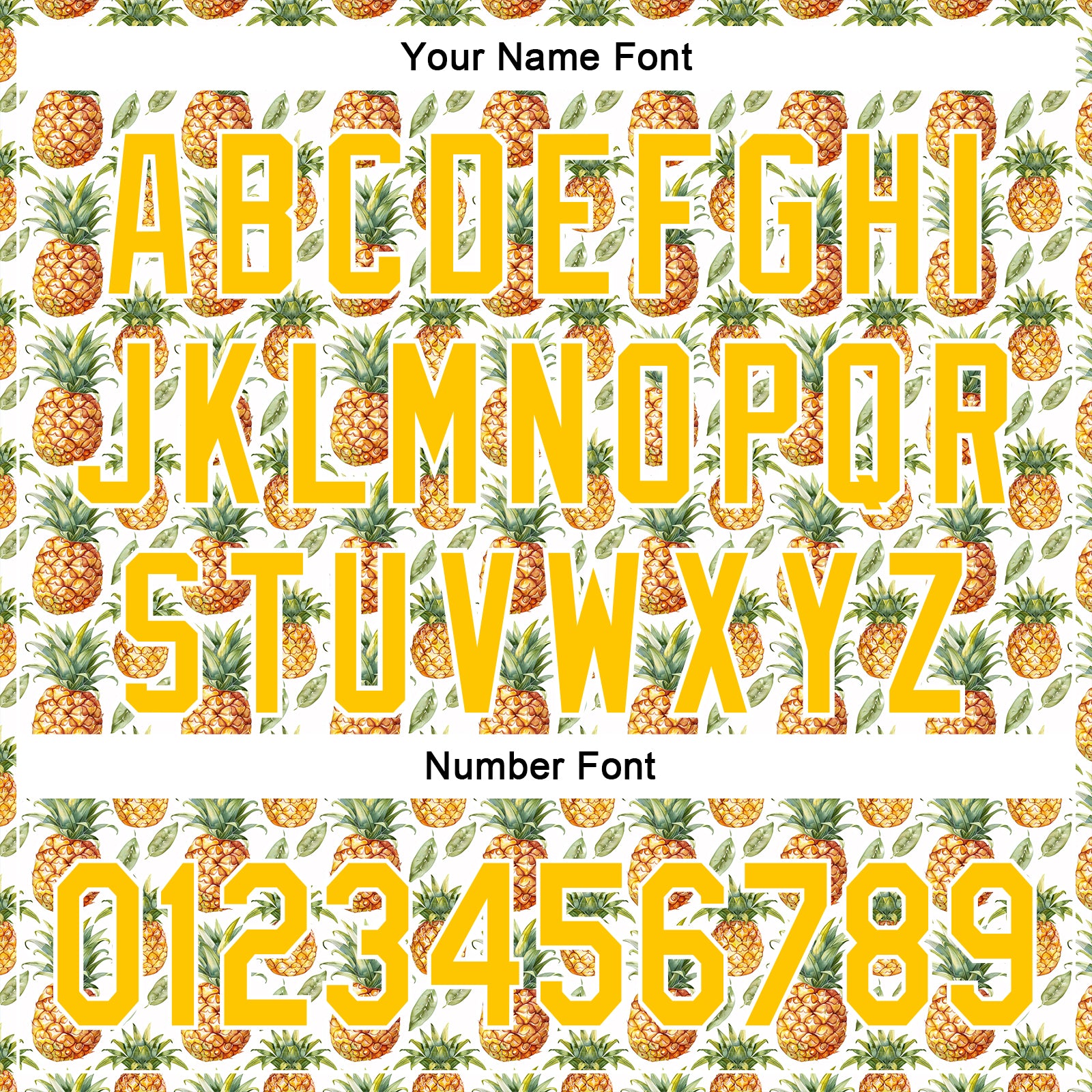 Personalized White Yellow 3D Pattern Design Fruit Pineapple Authentic Baseball Jersey Team Custom Name and Number Custom Name and Number Personalized 3D Pineapple Pattern Baseball Jersey - White Yellow Design Personalized White Yellow - Image 5