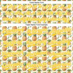 Custom Name and Number Personalized 3D Pineapple Pattern Baseball Jersey - White Yellow Design Personalized White Yellow