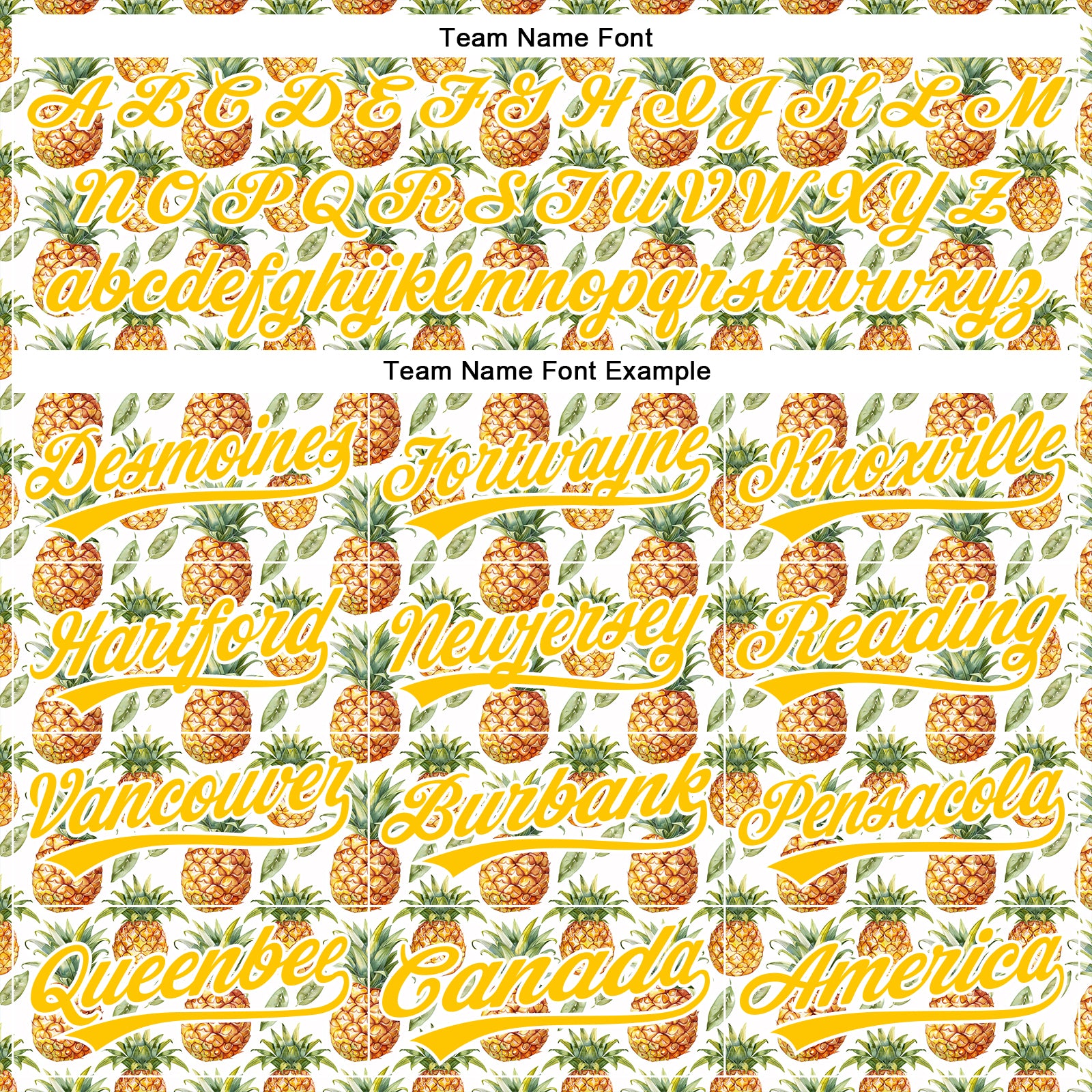 Personalized White Yellow 3D Pattern Design Fruit Pineapple Authentic Baseball Jersey Team Custom Name and Number Custom Name and Number Personalized 3D Pineapple Pattern Baseball Jersey - White Yellow Design Personalized White Yellow - Image 4