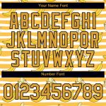 Custom Name and Number Banana Performance T-Shirt - Personalized 3D White Yellow-Black Design for Team Wear Personalized