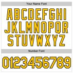 Custom Name and Number Authentic Baseball Jersey - Personalized White Yellow Black Team Jersey Personalized White Yellow-Black