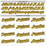Custom Name and Number Authentic Baseball Jersey - Personalized White Yellow Black Team Jersey Personalized White Yellow-Black