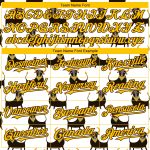 Personalized 3D Pattern Baseball Jersey - Custom Name & Number, White Yellow-Brown, Ox Team Design Personalized White Yellow-Brown