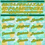 Personalized Hawaii Tropical Palm Leaves Pineapple Performance T-Shirt, 3D Pattern Design in White Yellow Kelly Green Personalized