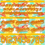 Custom Name and Number Basketball Shorts - 3D Pattern Lobster and Lemon, White Yellow-Red Design Personalized White Yellow-Red