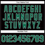 Personalized Womens V-Neck Baseball Jersey Custom Name Number Black Kelly Green White Personalized Women's Black Kelly Green-White