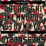 Custom Name and Number Womens Camo Salute to Service Black-Cream V-Neck Cropped Baseball Jersey Personalized Women's Camo