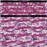 Custom Name Number Womens Pink Black Camo V-Neck Cropped Baseball Jersey - Salute To Service Personalized Women's Camo Pink-Black