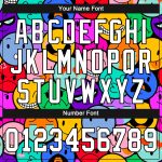 Custom Name Number Womens 3D Emoji V-Neck Cropped Baseball Jersey - Colorful White-Black Personalized Women's Colorful White-Black