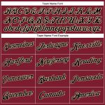 Custom Name Number Womens Crimson Black-Cream V-Neck Cropped Baseball Jersey Personalized Women's Crimson Black-Cream V-Neck