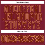 Custom Womens Crimson Gold V-Neck Baseball Jersey with Personalized Name and Number - Great for Game Days Personalized Women's