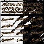 Custom Name Number Womens Graffiti 3D V-Neck Cropped Black and Old Gold Baseball Jersey - Personalized Team Apparel Personalized
