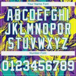 Custom Name Number Graffiti Pattern Womens 3D V-Neck Cropped Baseball Jersey White Aqua Urban Style Personalized Women's