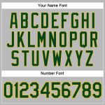 Custom Womens V-Neck Baseball Jersey Gray Green-Gold with Personalized Name and Number Personalized Women's Gray Green-Gold