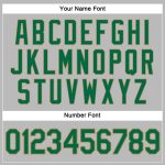 Custom Womens V-Neck Cropped Baseball Jersey - Personalized Gray and Kelly Green with Old Gold Name and Number Personalized