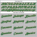 Custom Womens V-Neck Cropped Baseball Jersey - Personalized Gray and Kelly Green with Old Gold Name and Number Personalized