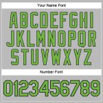 Custom Womens Baseball Jersey with Name and Number - Gray Neon Green-Black V-Neck Cropped Style Personalized Women's Gray
