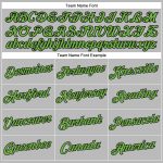 Custom Womens Baseball Jersey with Name and Number - Gray Neon Green-Black V-Neck Cropped Style Personalized Women's Gray
