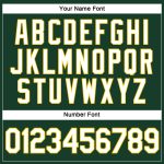 Custom Name and Number Womens Cropped Baseball Jersey in Green White-Gold V-Neck Design Personalized Women's Green White-Gold