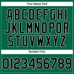 Custom Name and Number V-Neck Cropped Baseball Jersey for Women in Kelly Green and Black-White Personalized Women's Kelly
