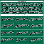 Custom Name and Number V-Neck Cropped Baseball Jersey for Women in Kelly Green and Black-White Personalized Women's Kelly