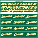 Custom Name Number Womens Kelly Green White Gold V-Neck Cropped Baseball Jersey Personalized Women's Kelly Green White-Gold