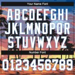Custom Name and Number Womens Light Blue Hawaii Palm Trees 3D V-Neck Cropped Baseball Jersey Personalized Women's Light Blue