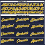Custom Navy Gold White V-Neck Baseball Jersey for Women - Personalized Team Name and Number Cropped Style Personalized Women's