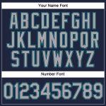 Custom Name and Number Womens Baseball Jersey V-Neck Cropped in Navy Gray-Aqua Personalized Women's Navy Gray-Aqua V-Neck