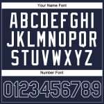 Personalized Womens Custom Name Number Baseball Jersey - Navy Blue V-Neck Cropped Personalized Women's Navy Navy-White V-Neck