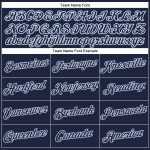 Personalized Womens Custom Name Number Baseball Jersey - Navy Blue V-Neck Cropped Personalized Women's Navy Navy-White V-Neck