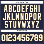 Custom Name and Number Womens V-Neck Cropped Baseball Jersey in Navy and White-Gold Personalized Women's Navy White-Gold