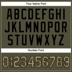 Personalized Womens Camo Baseball Jersey with Custom Name and Number, Olive Black V-Neck Cropped Style Personalized Women's
