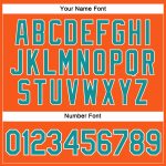 Custom Name and Number Womens Orange Aqua-White V-Neck Cropped Baseball Jersey Personalized Women's Orange Aqua-White V-Neck
