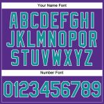 Custom Name Number Womens Purple Aqua White V-Neck Cropped Baseball Jersey Personalized Women's Purple Aqua-White V-Neck