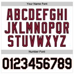 Custom Womens Baseball Jersey V-Neck Cropped in White Black Crimson Cream with Personalized Name and Number Personalized