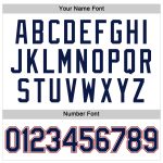 Personalized Womens Baseball Jersey Custom Name and Number V-Neck Cropped in White Navy Red Personalized Women's White Navy-Red