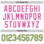 Custom Womens V-Neck Baseball Jersey - Personalized White Neon Green-Pink with Name & Number - Cropped Style Personalized
