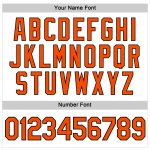 Custom Name and Number Personalized Womens V-Neck Cropped Baseball Jersey - White Orange Black Personalized Women's White