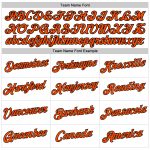 Custom Name and Number Personalized Womens V-Neck Cropped Baseball Jersey - White Orange Black Personalized Women's White