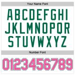 Custom Name Number Womens V-Neck Cropped Baseball Jersey - Personalized White Pink Green Team Apparel Personalized Women's