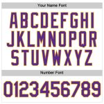 Custom Name and Number Personalized Womens Baseball Jersey White Purple Gold V-Neck Cropped Style Personalized Women's White