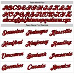 Personalized Womens Red Black V-Neck Cropped Baseball Jersey - Stylish Custom Sportswear Personalized Women's White Red-Black