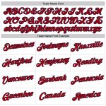 Custom Team Name and Number Womens V-Neck Cropped Baseball Jersey in White Red-Navy Personalized Women's White Red-Navy V-Neck