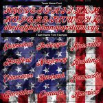 Custom American Flag Womens 3D V-Neck Cropped Baseball Jersey - Personalized Name & Number, White Royal-Red Personalized