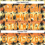 Personalized Baseball Jersey with Tropical Hawaii Palm Trees Design, Custom Name and Number, Yellow Bay Orange-White 3D Pattern