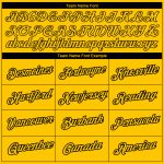 Custom Dollar Sign Money Theme Performance T-Shirt with 3D Yellow Black Pattern - Personalized Team Name & Number Personalized