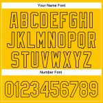 Custom Name Number Baseball Jersey - Personalized 3D Black Yellow Gradient Irregular Design Team Apparel Personalized Yellow