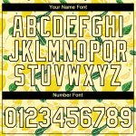 Custom Team Name and Number T-Shirt with Personalized Yellow Black 3D Flower and Fruit Pattern for Summer Holidays Personalized