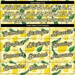 Custom Team Name and Number T-Shirt with Personalized Yellow Black 3D Flower and Fruit Pattern for Summer Holidays Personalized